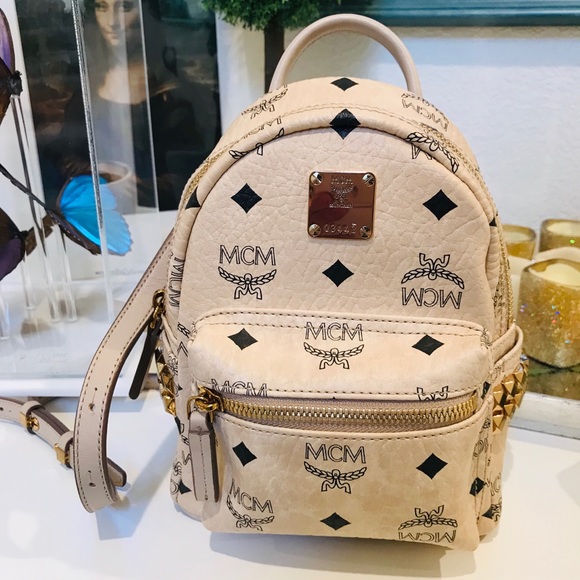 mcm mini backpack brown